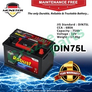 Münster Robust MF CMF DIN75 | DIN75L | 57539 (75AH) Car Battery Bateri Kereta Alfa Romeo Audi BMW Fo
