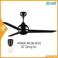 Alpha Ceiling Fan 3 Blades - Black (56") AF828 3B/56PWT