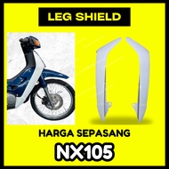 HONDA NX105 LEG SHIELD - FRONT WHITE COVER KEPAK PUTIH KEPOK SAYAP DEPAN LEGSHIELD WIND SHEILD HURRI