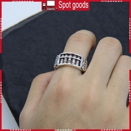 XI Relief Abacus Ring Vintage  Novelty Ring Personality Fashion Abacus Punk Hip Hop  Jewelry Decor