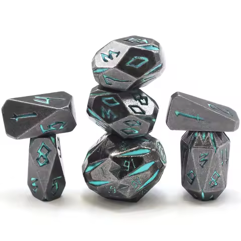 Metal Dice Set of 7,Game dice for Dungeons and Dragons,Role Playing Dice Gaming DND Dice for Board G
