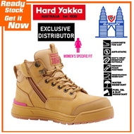 HARD YAKKA Y60331 3056 Women 5-Inch Lace Side-Zip Safety Boot Wheat Size Uk 3- 8