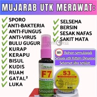 Set Sporo Spray F7 dan Cream S3 Natural Cats Spray Kucing Sporo Nanah Bisul Ulser Luka Berair Kudis 