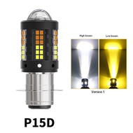 8000Lm H4 LED Headlight H6 BA20D P15D Bulb Motorcycle Scooter Accessories Front Light With Lens Whit