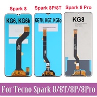 Original For Tecno Spark 7 Display KF6J KF6N LCD Touch Screen Digitizer For Tecno Spark 8T 8P KG6p K