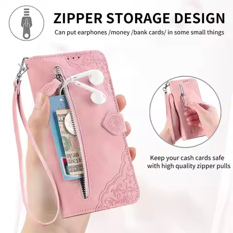 Multi 7 Cards Zipper Flip Case For Honor X9C X8C X9B X8B X7B X6B X9A X8A X7A X8 Leather Lanyard Wris