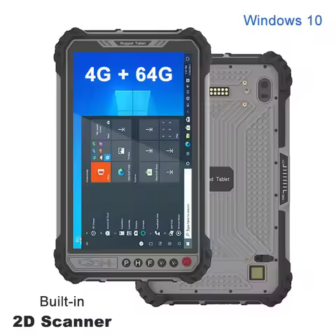 IP67 Waterproof 8 Inch 1920*1200 IPS Industrial Windows 10 Rugged Tablet 4GB 64GB Tablet PC NFC with