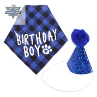 Dog Birthday Party Supplies,Pet Birthday Hat and Boy Doggy Birthday Bandana Set