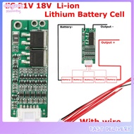 elegantstunning 5S Lithium Battery 18V 21V 15A Protection PCB Board Li-ion BMS Charger Cell+Wire Green