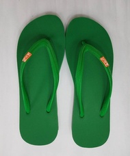 รองเท้าแตะฟองน้ำ สีเขียว รองเท้าแตะแบบหนีบ พื้นยาง หูยาง