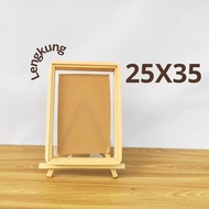Picture Frame 3D wooden frame size 25X35 CURVED CORNER SPACE 5CM + Acrylic glass