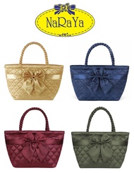 Instock! Authentic NaRaYa Flora Tote Bag Medium Size with Braided Strap Ribbon Bow Casual Flora 52/M