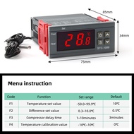 STC-1000 Elitech ตัวควบคุมอุณหภูมิเครื่องฟักไข่ควบคุมอุณหภูมิอัจฉริยะสำหรับตู้ฟักไข่ถังน้ำตู้เย็น
