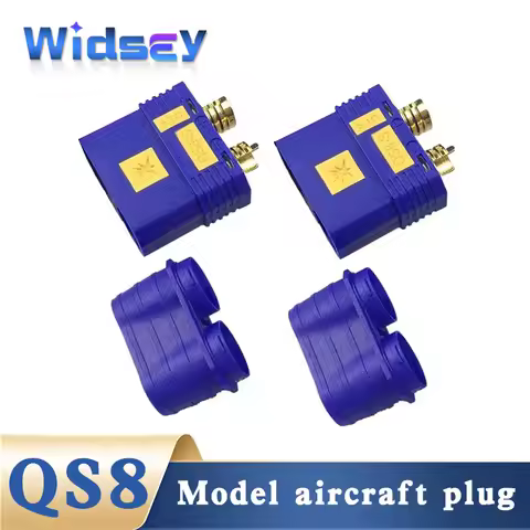 QS8-S Blue Lithium Battery Connector 110A 500V Aircraft Model High Current Extended Forklift Electri