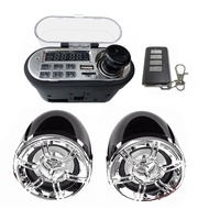 【Upgrade Your Style】 Motorcycle Audio Sound System Stereo Speaker Waterproof Motorbike Scooter Fm Bluetooth Usb Tf Mp3 Music Player Kit