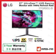 27'' LG UltraGear™ UHD 專業電競顯示器 - 27GR93U-B