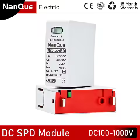NQSP2Z DC SPD Module 100/250/500/800/1000V Voltage Surge Protector Replace Module 40KA T2 Level