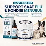 FluShield Pro NutriBoost Pro Vitamins for Cats and Dogs to Help Flu Symptoms Respiratory Immunity Bo