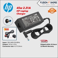 HP Laptop Charger Adapter Blue Pin 45w 65w (HP Pavilion 14,15 / HP Laptop 14,15 / HP 14s,15s / HP Pr