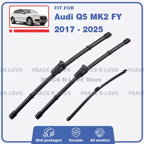 Front Rear Wiper Blades Set For Audi Q5 MK2 FY SQ5 S Line 2017 - 2025 Windshield Windscreen Brushes 