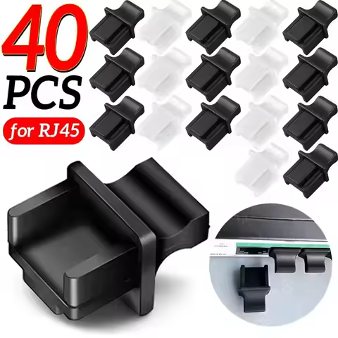 RJ45 Dust Covers Caps Ethernet LAN Port Anti Dust Cover Cap Protector for Network Swticher/Router/Hu