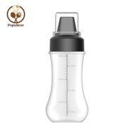 Popubear  Kitchen Sauce Dispenser 350ml Squeeze Condiment Bottle with Measuring Markings 5 Nozzles D