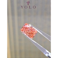 YOLO Lab-grown diamond RECTANGULAR 4.10ct Fancy vivid Pink--8783963166474