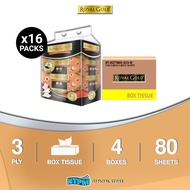 Royal Gold Twin Tone Box Facial Tissue 3 PLY (80s x 4) x 16 Packets (Carton)