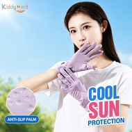Ice Silk Full Finger Gloves UV Protection Anti Slip Touch Screen Sarung Tangan Cycling Driving