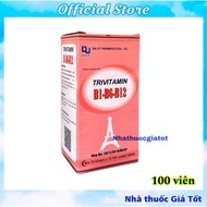 Box of 100 tablets TRIVITAMIN 3B (B1-B6- B12) vitamin B1- B6 - B12 supplement - Dai Uy Pharmacy