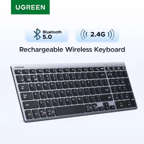 UGREEN Keyboard Wireless Bluetooth 5.0&2.4G 99 Keycaps Russian/EN For MacBook iPad PC Tablet USB C R