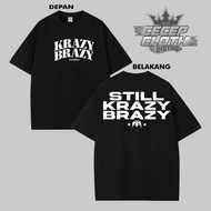 KATUN Stil Krazy Brazy T-Shirt Wanita & Men's Soft Combed Cotton 24s ~ Free Sticker