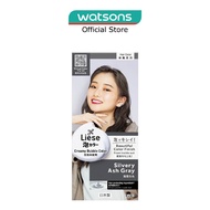 LIESE Creamy Bubble Color Silvery Ash Grey (Diy Foam Hair Color With Salon Inspired Colors + Treatment Pack Included) 108Ml