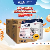 [Bundle of 9] Aiwibi Baby Air Comfort Diapers Tape