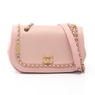 【二手】香奈兒 (Chanel) 鏈條翻蓋肩背包 AS0371 粉紅羊皮