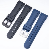 Good Quality Natural Silicone Rubber Watch Strap 24mm Suitable for Graham Graham Racing Chronograph 