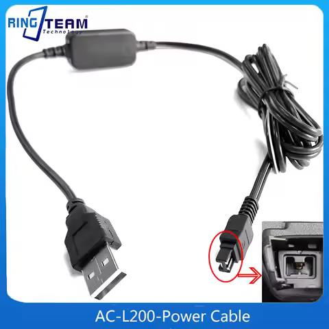 ACL200 For Sony Handycam DCR-IP DVD HC SR PC HDR-HC UX DCR Camera AC-L200 AC-L25A AC-L25B AC-L25C US