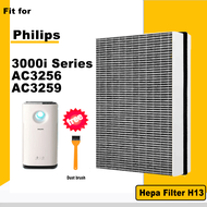 Replacement 2-in-1 HEPA Carbon Filter FY3432 FY3433 for Philips 3000i Series AC3256 AC3259 Air Purif