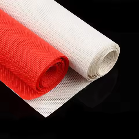 White/Red 14CT Embroidery Aida Cloth Fabric Cross Stitch Aida Cloth Fabric Aida Plastic Cloth For DI