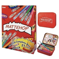 Pentel Ballpoint Pen Color Matte Hop Complete Set 21 colors K110-V21ST [Direct from Japan]