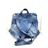 Handmade denim backpack