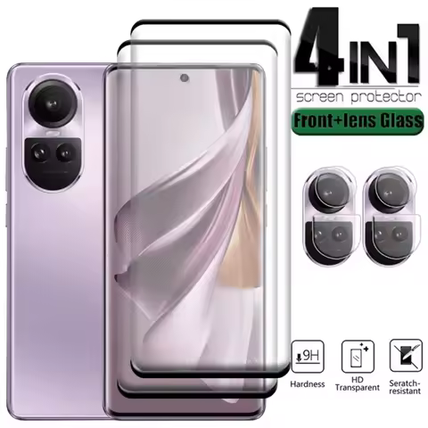 4IN1 for Reno 10 Pro 5G Glass OPPO Reno 10 Pro 5G Explosion-proof Screen Protector for Oppo Reno 10 