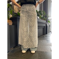 Nineties Studio - Lace outer skirt Lace outer skirt Lace skirt/ Lace skirt/ silhouette skirt/ korean