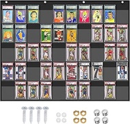 ZKOO Cards Display Case, 50 Pocket PSA/BGS/CGC Grading Cards Storage Bag for Sports Card, Baseball C