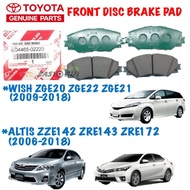 FRONT BRAKE PAD TOYOTA WISH ZGE20 ZGE22 ZGE21 (2009-2018) & ALTIS ZZE142 ZRE143 ZRE172 (2006-2018) 0