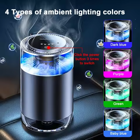 New Smart Car Fragrance Air Fresheners Ambient Light Auto On/Off Car Air Freshener Diffuser Adjustab