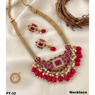Indian Matt finesh necklaces jewellery set
