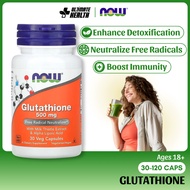 NOW Foods, Glutathione, Skin Brightening & Whitening, Detox, Support Antioxidant, 500 mg, 30-120 Veg