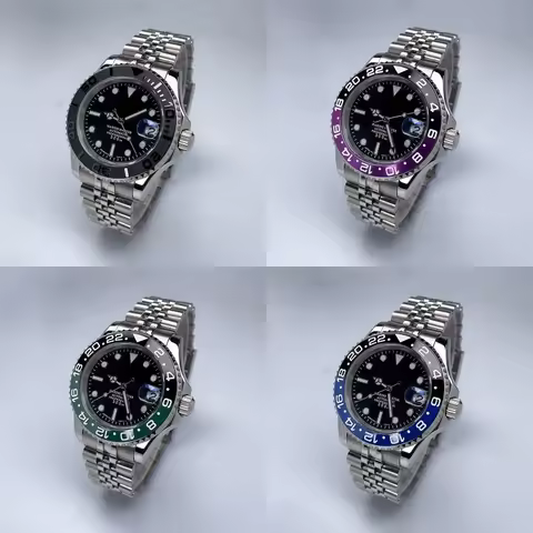 No Logo 40mm SUB Style Watch China NH35 Self-Wind Sapphire Crystal YM Bi-Directional Bezel Luminous 