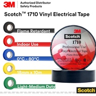 3M Scotch 1710 Vinyl Electrical Tape/ 10 Roll / PVC Tape/ Insulation Tape/ Wire Tape / Made in Taiwan/ 18mm x 10m